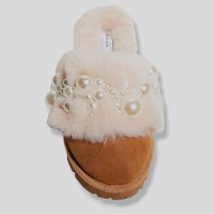 Alameda Turquesa Pinctada Pearly Suede Slippers